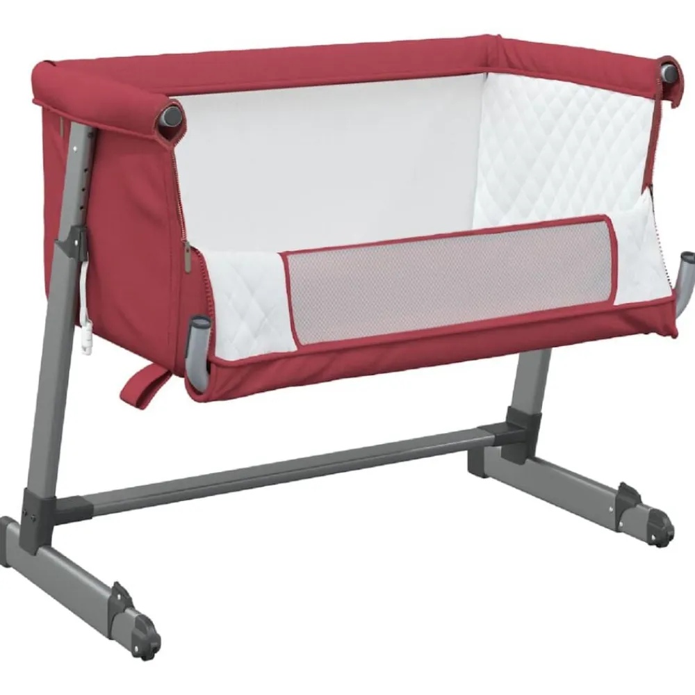 Niños vidaXL Mobiliario Para Bebés Y Niños Pequeños-Cuna con colchón tela de lino