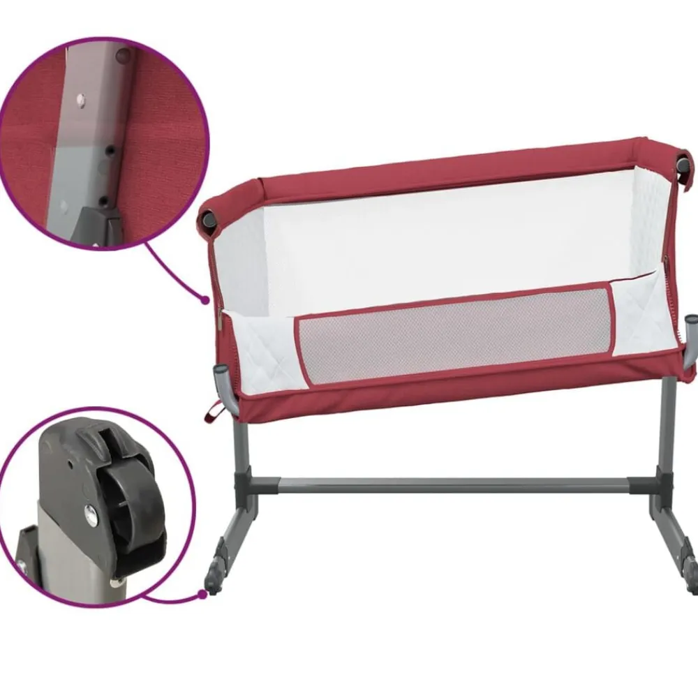 Niños vidaXL Mobiliario Para Bebés Y Niños Pequeños-Cuna con colchón tela de lino