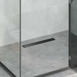 vidaXL Desagüe de ducha 2 en 1 con sifón de 360° 50 cm Negro