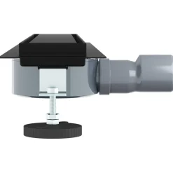vidaXL Desagüe de ducha 2 en 1 con sifón de 360° 50 cm Negro