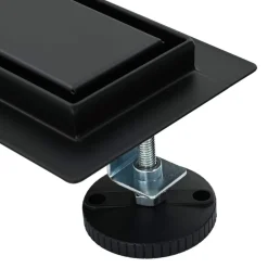 vidaXL Desagüe de ducha 2 en 1 con sifón de 360° 50 cm Negro