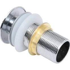 vidaXL Desagüe de empuje función desbordamiento 6,4x6,4x9,1cm Plateado Hot