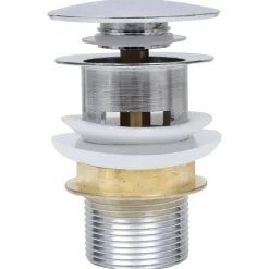 vidaXL Fontanería-Desagüe empuje sin función desbordamiento plata 6,4x6,4x9,1 cm