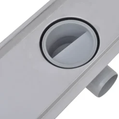 vidaXL Fontanería-Desagüe lineal de ducha 2 piezas 530x140 mm acero inoxidable