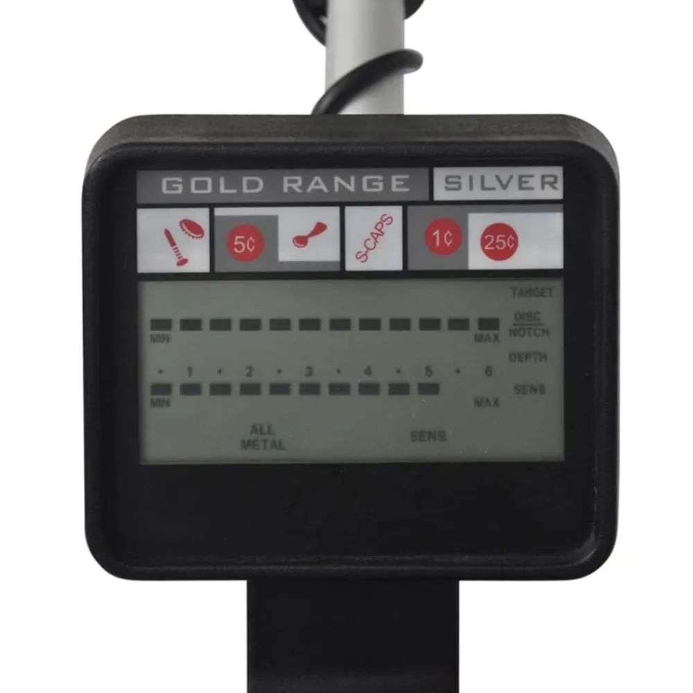 vidaXL Detector de metales 20 cm búsqueda 300 cm pantalla LCD Outlet
