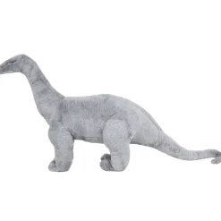 vidaXL Juguetes-Dinosaurio braquiosaurio de peluche de pie gris XXL