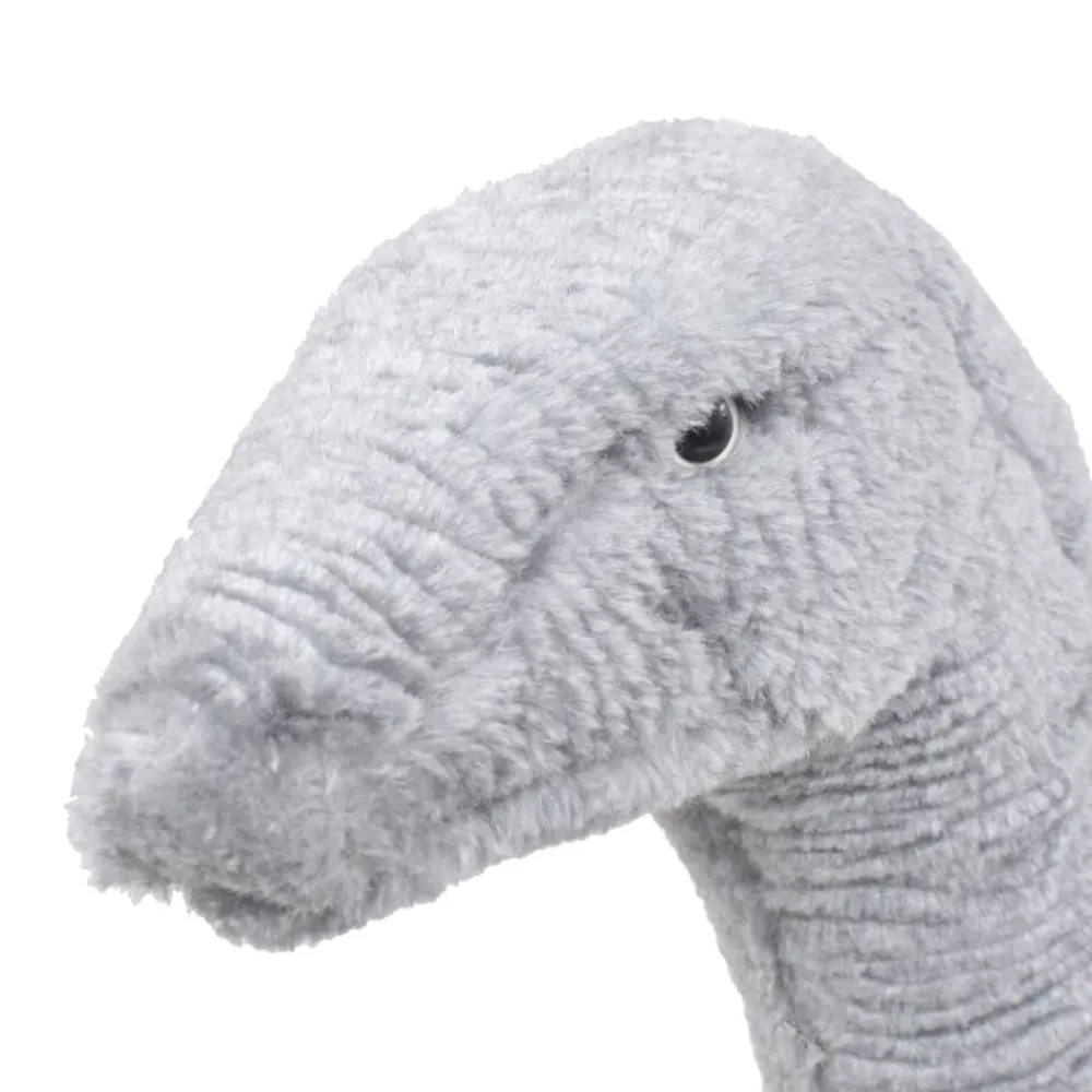 vidaXL Juguetes-Dinosaurio braquiosaurio de peluche de pie gris XXL
