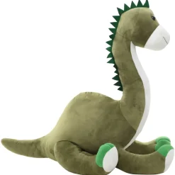 vidaXL Juguetes-Dinosaurio brontsaurus de peluche verde