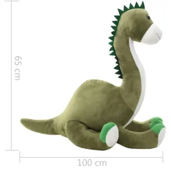 vidaXL Juguetes-Dinosaurio brontsaurus de peluche verde