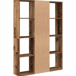 vidaXL Divisor de espacios/estantería aglomerado madera vieja Madera antigua Clearance