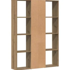 vidaXL Divisores De Ambientes-Divisor espacio/estantería aglomerado roble artesanal