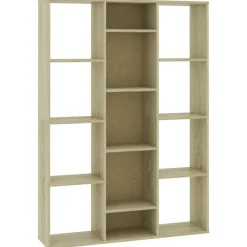vidaXL Divisores De Ambientes-Divisor espacio/estantería aglomerado 100x24x140cm