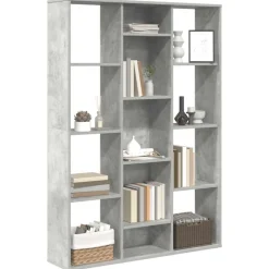 vidaXL Divisores De Ambientes-Divisor/estantería de espacio madera contrachapada 100x24x140cm