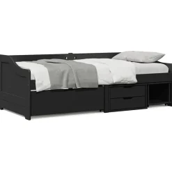 vidaXL Camas Y Accesorios-Diván con 3 cajones sin colchón IRUN 90x200 cm