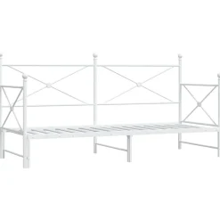 vidaXL Camas Y Accesorios-Diván con nido sin colchón 75x190 cm acero