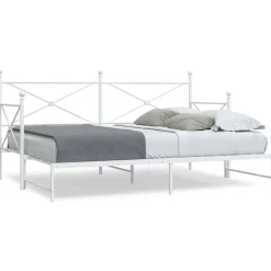 vidaXL Camas Y Accesorios-Diván con nido sin colchón 75x190 cm acero