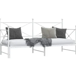 vidaXL Camas Y Accesorios-Diván con nido sin colchón 75x190 cm acero