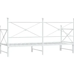 vidaXL Camas Y Accesorios-Diván con nido sin colchón 75x190 cm acero