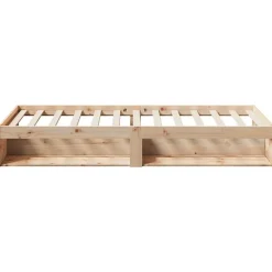 vidaXL Camas Y Accesorios-Diván sin colchón 100x200 cm madera maciza de pino