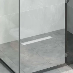 vidaXL Fontanería-Drenaje de ducha 2 en 1 50 cm Acero inoxidable 304