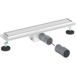 vidaXL Fontanería-Drenaje de ducha 2 en 1 50 cm Acero inoxidable 304