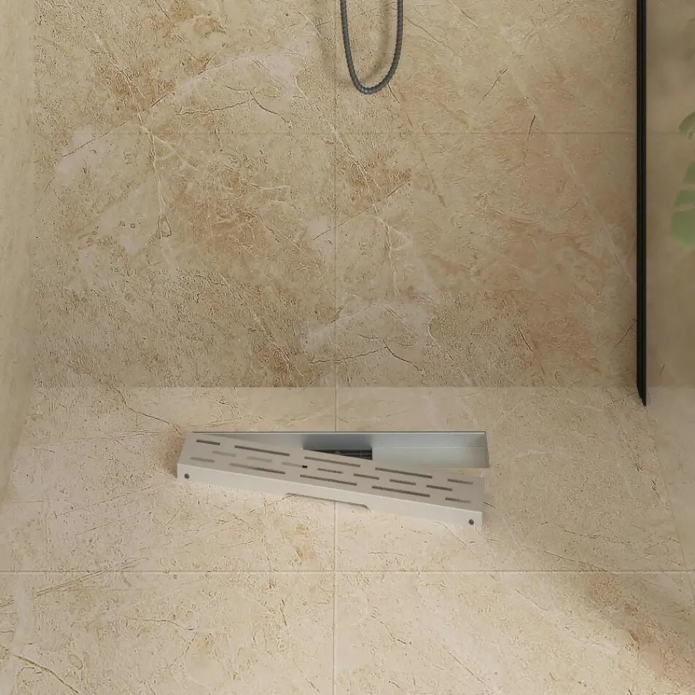 vidaXL Fontanería-Drenaje de ducha con diseño de línea Plateado 50 cm
