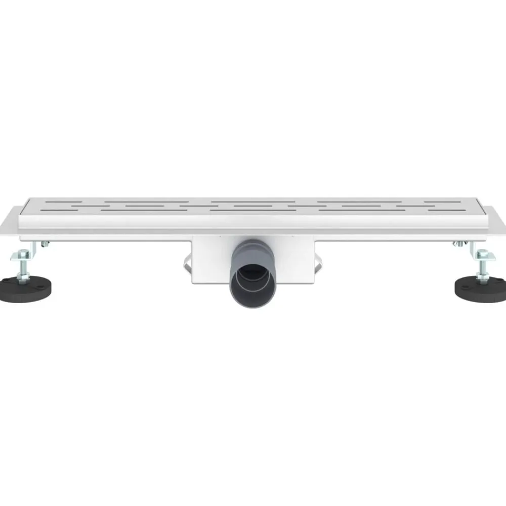 vidaXL Fontanería-Drenaje de ducha con diseño de línea Plateado 50 cm