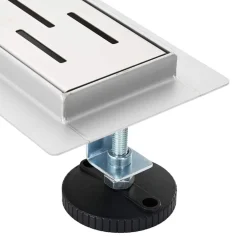 vidaXL Fontanería-Drenaje de ducha con diseño de línea Plateado 50 cm