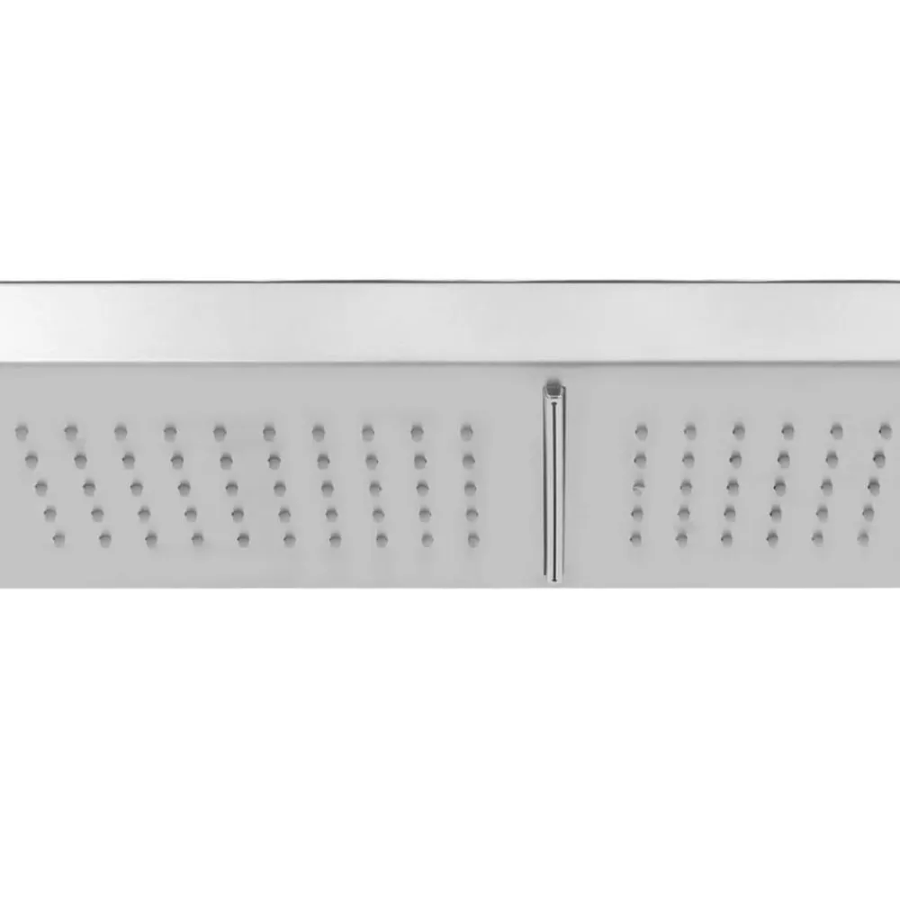 vidaXL Piscina Y Spa-Ducha de exterior de acero inoxidable chorro doble