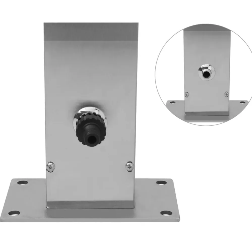 vidaXL Piscina Y Spa-Ducha de exterior de acero inoxidable chorro doble