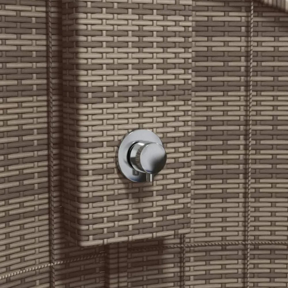vidaXL Ducha de exterior ratán PE y acacia 100x100x241,5 cm Gris Clearance