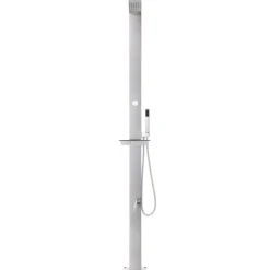 vidaXL Piscina Y Spa-Ducha de jardín acero inoxidable 220 cm