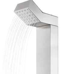 vidaXL Piscina Y Spa-Ducha de jardín acero inoxidable 220 cm