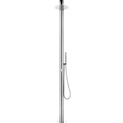 vidaXL Piscina Y Spa-Ducha de jardín acero inoxidable 225 cm