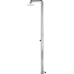 vidaXL Piscina Y Spa-Ducha de jardín acero inoxidable 225 cm