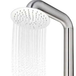 vidaXL Piscina Y Spa-Ducha de jardín acero inoxidable 225 cm