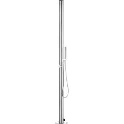 vidaXL Piscina Y Spa-Ducha de jardín acero inoxidable 220 cm