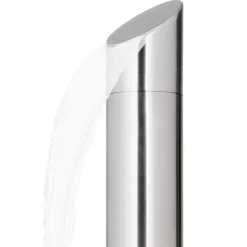 vidaXL Piscina Y Spa-Ducha de jardín con base marrón 225 cm acero inoxidable