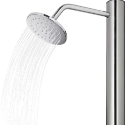 vidaXL Ducha de jardín con base marrón 220 cm acero inoxidable Marr&oacute;n Hot