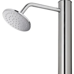vidaXL Ducha de jardín con base marrón 220 cm acero inoxidable Marr&oacute;n Hot