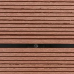 vidaXL Ducha de jardín con plato acero inoxidable WPC Marr&oacute;n Outlet