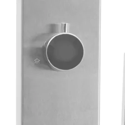 vidaXL Ducha de jardín con plato acero inoxidable WPC Marr&oacute;n Outlet