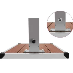 vidaXL Ducha de jardín con plato acero inoxidable WPC Marr&oacute;n Outlet