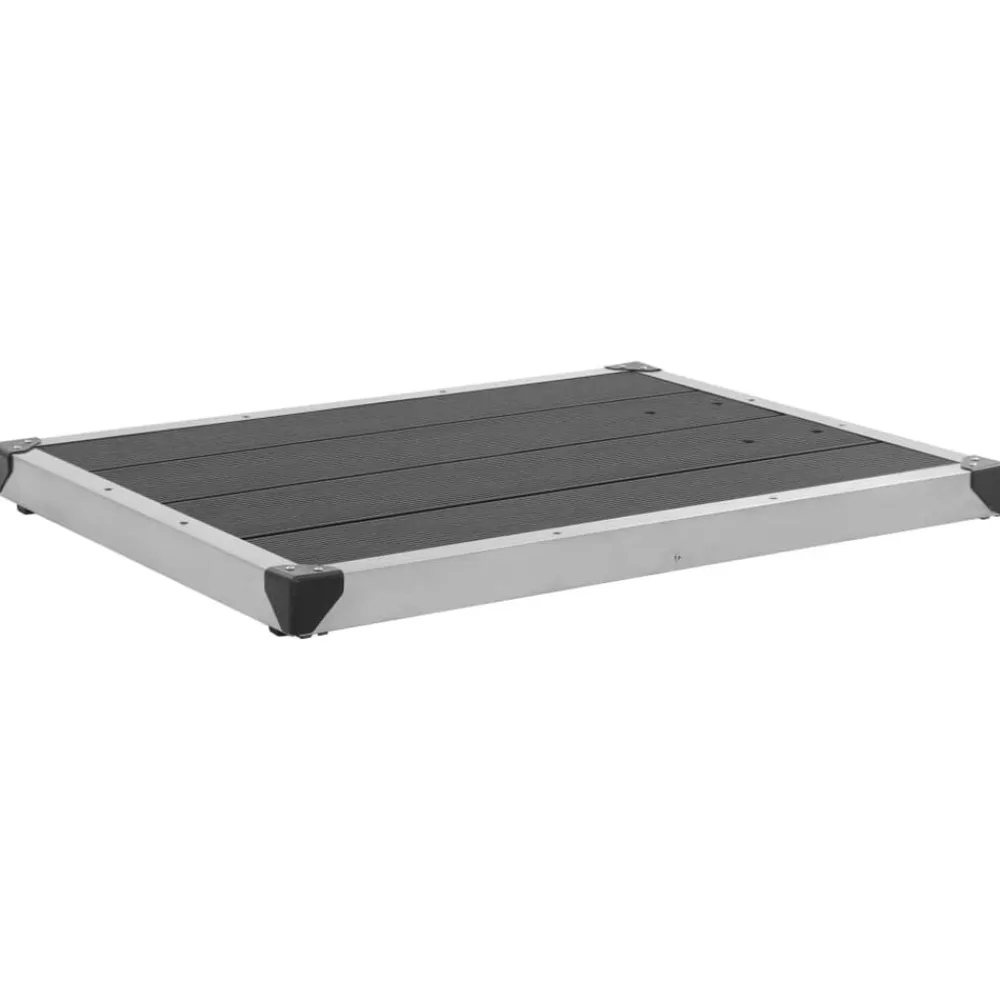 vidaXL Ducha de jardín con base 225 cm acero inoxidable Gris Outlet
