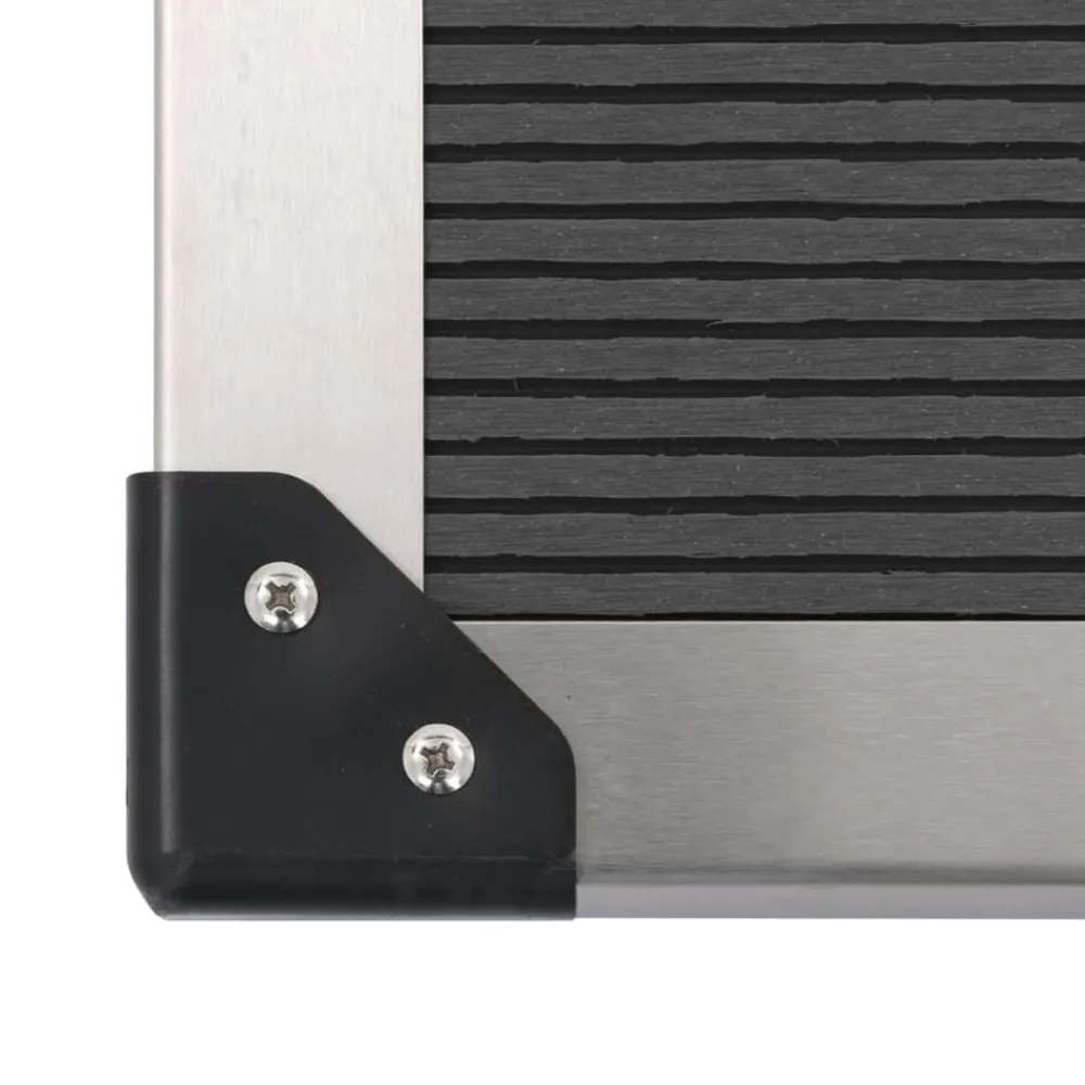 vidaXL Ducha de jardín con base 225 cm acero inoxidable Gris Outlet