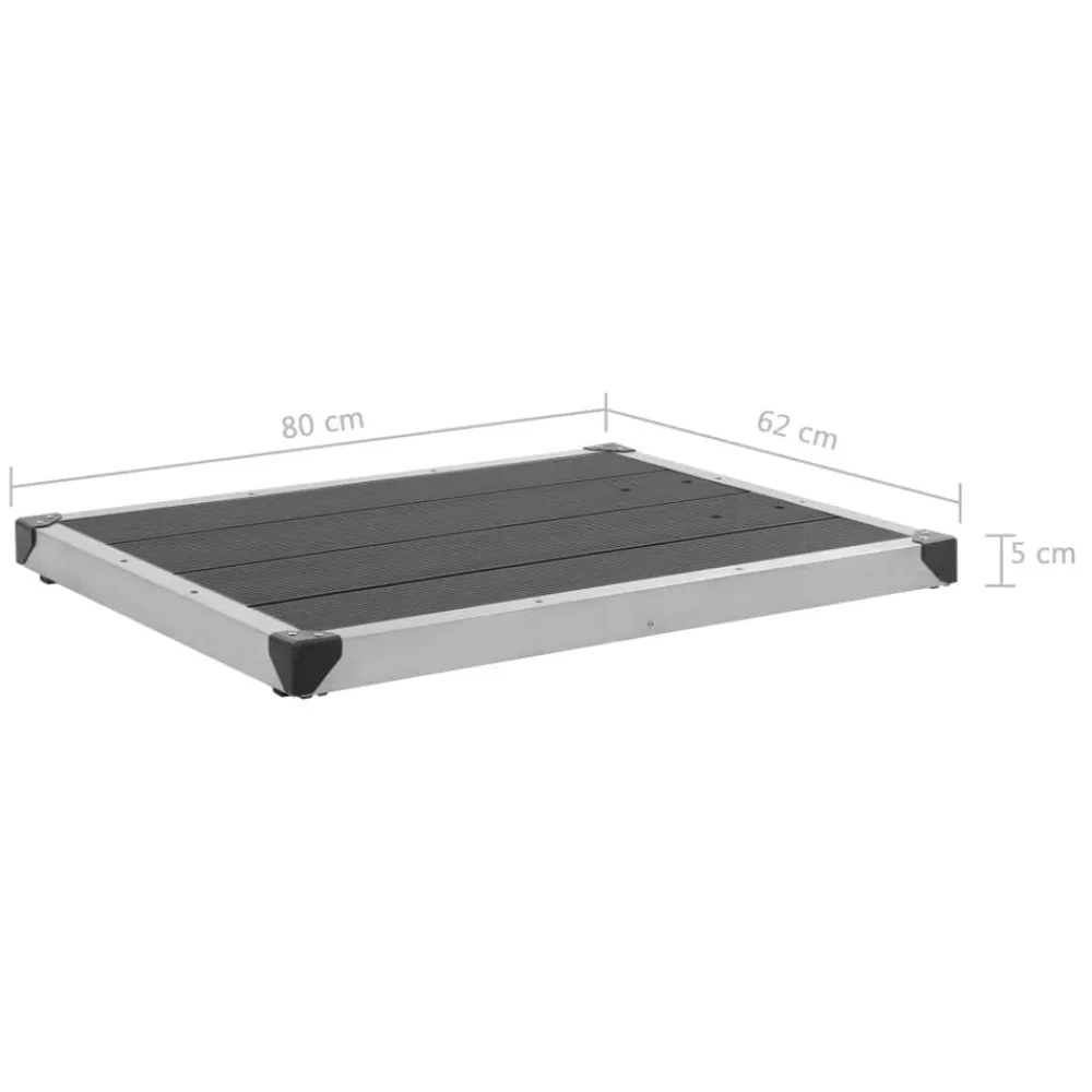 vidaXL Ducha de jardín con base 225 cm acero inoxidable Gris Outlet