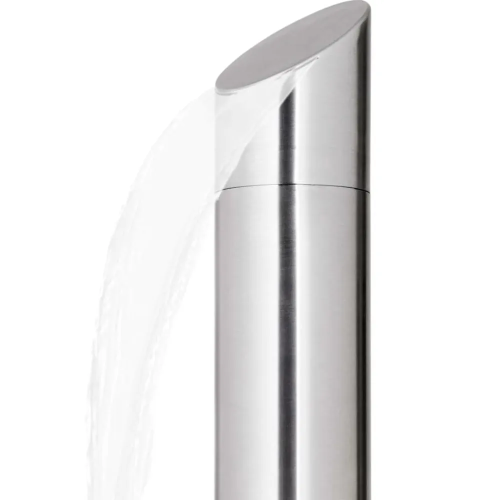 vidaXL Ducha de jardín con base 225 cm acero inoxidable Gris Outlet