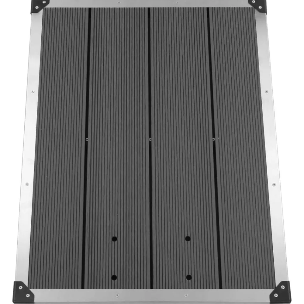 vidaXL Ducha de jardín con base 220 cm acero inoxidable Gris Outlet