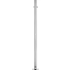 vidaXL Ducha de jardín con base 220 cm acero inoxidable Gris Outlet