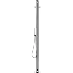 vidaXL Ducha de jardín con base marrón 230 cm acero inoxidable Marrón Online
